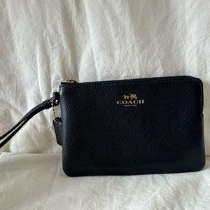 Denim coach wristlet wallet